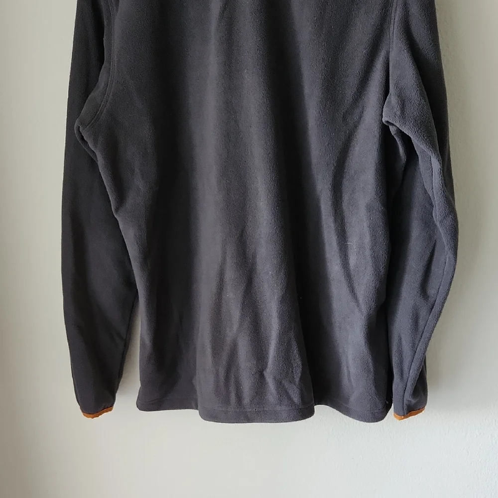 COLUMBIA Charcoal Grey Fleece Jacket Rustic Orange Details Men Sz M Gorpcore - Picture 8 of 16